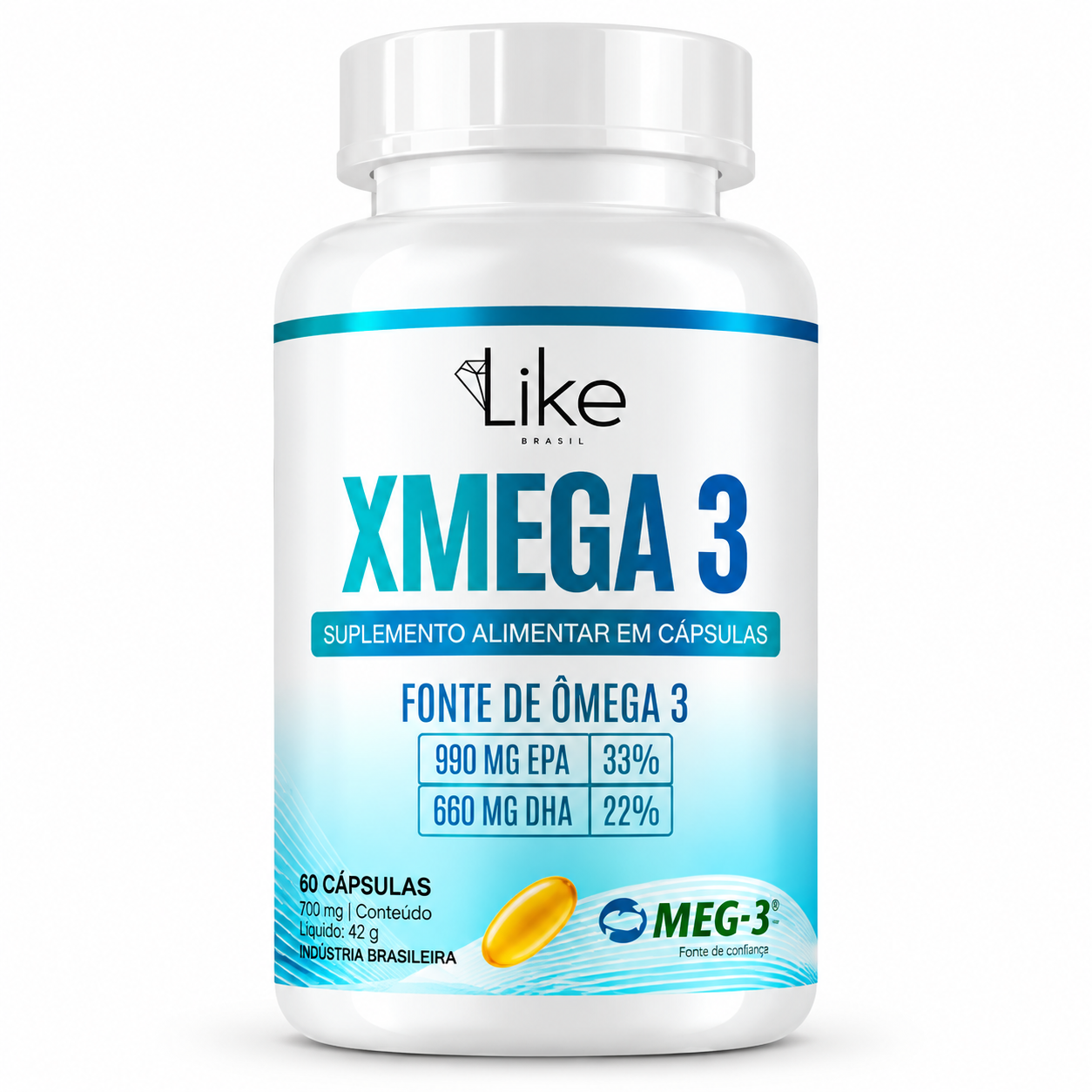 Xmega 3 Suplemento Alimentar Like - 60un